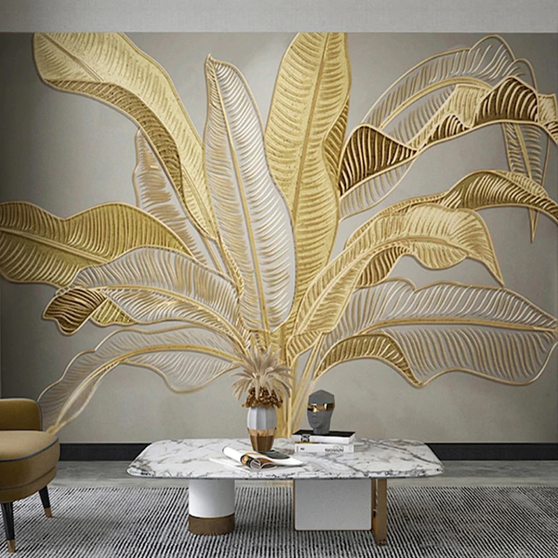 Buy Murwall Banana Leaf Wallpaper Tropical Leaves Wall Mural Natural  Pattern Wall Art Exotic Home Decor Cafe Design Living Room Bedroom Entryway  Online at desertcartINDIA